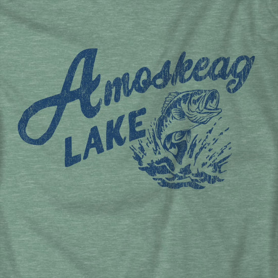 Video of t-shirt featuring the Amoskeag Lake graphic worn by Salma Hayek in the movie Grown Ups in a vintage distressed style.