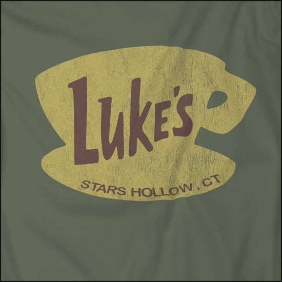 Video of Comfort Colors t-shirts with vintage yellow Luke’s Diner logo from Gilmore Girls.